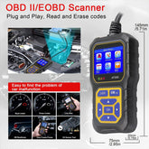 Car Code Reader, OBD2 Scanner Check Engine Light Fault Code Reader Scanner CAN Diagnostic Scan Tool For All OBDII Protocol Cars Since1996 - KinglyDay